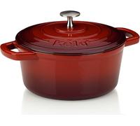 Kela Cocotte ronde Calido en fonte avec revêtement émaillé H 10cm