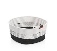 kela Corbeille Hedda, Ø 32 cm, mélange Coton/Polyester, Blanc/Noir, 24459