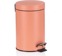 kela Cosmetikeimer rosa 3l, Metall Tretmülleimer Badezimmer, Badmülleimer mit Inneneimer und Tragehenkel, MONACO, pêches roses matt