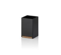Kela Cube gobelet pour brosses à dents noir-marron 23687