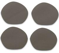 KELA Dessous de plat Stone Cuir synthétique gris foncé 4 pièces 12,0x10,0x0,2cm KL-12656