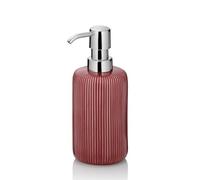 Kela Distributeur de savon AVA 350 ml – céramique rouge, pompe rechargeable, brillant