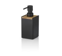 KELA Distributeur de savon Cube polyrésine noir 300 ml KL-23689