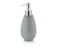 KELA Distributeur de savon Dots céramique gris-brun 350 ml KL-23602