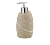 KELA Distributeur de savon Talus poly, décor pierre beige KL-20297