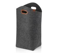 kela Feutre Sac à linge pliable, Laundry Baskets, Collecteur de linge 61 cm, FAY, poignées renforcées, gris foncé