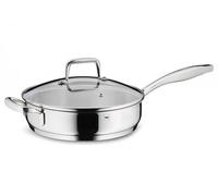 KELA FLAVORIA Poêle inox 18/10 24 cm avec couvercle - Compatible induction, finition brillante