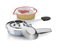 Kela 63067 set brûleur à fondue + 1 pâte, acier inoxydable 18/10, 'vesuv'