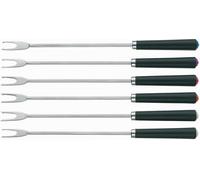 KELA Fourchette à fondue MORENA 6pcs acier inoxydable, plastique noir KL-79313