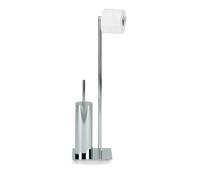 kela Garniture de WC avec Support de Papier Toilette et Porte-Brosse 71cm, Brosse de WC avec Porte-Brosse de WC fermé Style, métal Brillant