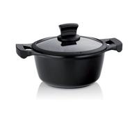 kela Casserole à induction 24 cm avec couvercle en verre STELLA NOVA, Casserole grande 3,5 L avec Oil Control System, fonte d'aluminium revêtue, poignée Softtouch