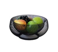 Kela Marlo I Corbeille à fruits élégante en métal Noir Ø 22,5 cm