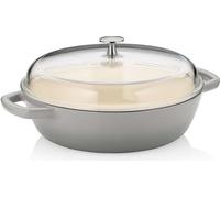 KELA Marmite Calido en fonte gris clair ronde 16,0cm 28,0cm 3,8l