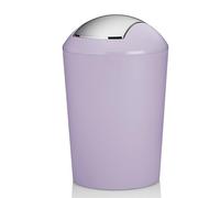 kela Marta - Petite poubelle de salle de bain - Avec couvercle basculant - En plastique - Violet pastel mat - 1,7 l