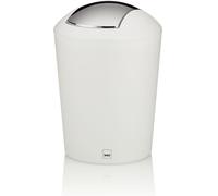 Kela Poubelle de salle de bain MARTA 1,7 l, plastique, couvercle basculant, blanc mat