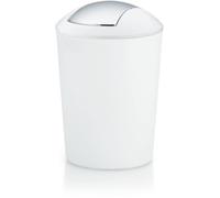 Kela Marta poubelle 5 l chrome-blanc 22301