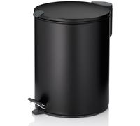 Kela Poubelle de salle de bain MATS 5 L – couvercle Silent-Close, seau intérieur – noir mat