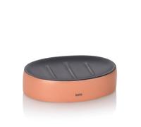 kela MATSI Porte-savon en céramique rose pêche, 12,5 x 8,5 x 3 cm, porte-savon élégant pour salle de bain et douche