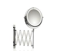 Kela Miroir Cosmétique mural à LED, 17.5 x 17.5 x 36 cm, Métal chromé, 20643