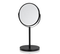 kela Miroir sur Pied Elias, Ø 17 cm, métal, Noir, Surface réfléchissante pivotante, grossissement 1/3x, 20674