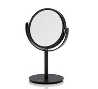 kela Miroir sur Pied Selena, Ø 8 cm, métal, Noir, Surface réfléchissante pivotante, grossissement 1x et 10x, 20656