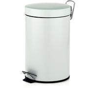 Kela Poubelle à pédale MONACO – seau à cosmétique 3 L, métal, seau intérieur et anse, blanc mat