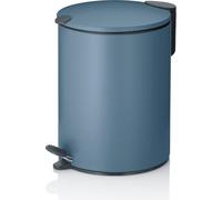 KELA Panier cosmétique bleu métallisé fumé Fermeture silencieuse, hauteur 23cm, diamètre 17cm, capacité 3 litres KL-23609