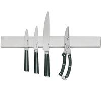kela Barre magnétique pour couteaux 45 x 5 x 1,5 cm PLAN, rangement pour couteaux en acier inoxydable, porte-outils, porte-couteaux magnétique, argent mat