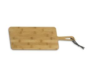 kela Planche à découper 52 x 18 x 1,5 cm COSMA, planche de service avec poignée, planche à découper en bambou grande, plateau de service, planche en bois, Brun Clair