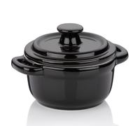 KELA Plat à four avec couvercle MALIN 10 x 8 cm rond noir KL-11937