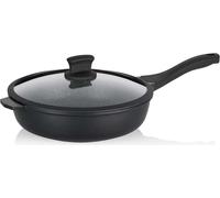 kela Sauteuse Stella Nova, Ø 28 cm, fonte d’aluminium, pour toutes Cuisinières, revêtement antiadhésif, résistant à la chaleur jusqu’à 180° C, 12227, Noir