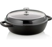 KELA poêle paysanne Calido fonte noire ronde 16,0cm 28,0cm 3,8l