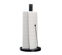 kela Porte-Rouleau de Cuisine Noir Mat, également pour Rouleaux épais, Porte-Rouleau de Papier Vertical Hauteur 33,5 cm, Rollo, métal