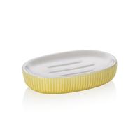 kela Porte-savon AVA - Céramique jaune - 13,5 x 8,5 x 3 cm - Porte-savon élégant pour salle de bain et lavabo