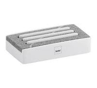 KELA Porte savon cube - Blanc pierre