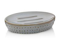 KELA Porte-savon Dots céramique gris-brun KL-23600