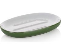 KELA Porte-savon Isabella en céramique vert feuille 13,5x8,5x2,0cm KL-22005