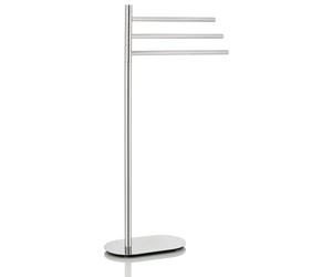 kela Porte-Serviettes Vertical 85cm, pivotant, Porte-Serviettes avec 3 Barres Porte-Serviettes, LUCIDO, Acier Inoxydable chromé, Brillant