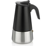 KELA Pot à expresso en acier inoxydable Ferrara noir 19,5 cm 10,0 cm 300,0 ml