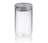 KELA Pot en verre Arika, gris H 19cm / Bord 10,5 cm / 1,2 KL-12109