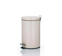 kela Poubelle à pédale 12 l, poubelle à pédale avec couvercle Silent Close, système d'abaissement automatique MONACO+, poubelle en métal pour salle de bain et cuisine avec seau intérieur, beige mat