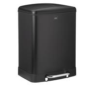 KELA Poubelle Davino silent close 2x12l 37x34cm H:50cm inox noir