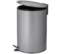 Kela Poubelle de salle de bain Mats - 12 L, 38 cm, métal - gris clair