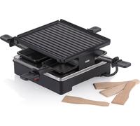 KELA Raclette/Grill Geneva fonte d'aluminium noir 4 personnes 21,5x21,5x12,0cm KL-10048