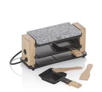 Kela Raclette/pierre BEDRETTO - Granit noir, pour 2 personnes, mini raclette avec plaque en pierre et poêlon, 27 x 11 x 13 cm