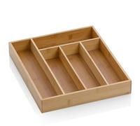 Kela 12011 Range Couverts en Bambou, 5 Compartiments, 30x34x5 cm, 'Kalma'