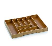 kela Range-couverts en bambou pour tiroirs 35-58 x 43 x 6,5 cm, extensible, insert à tiroirs avec 6 ou 8 compartiments, KALMA, organiseur de tiroirs pour la cuisine