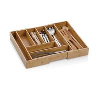 Kela Range-couverts en bambou KALMA – Extensible 35-58 x 43 x 6,5 cm – 6 ou 8 compartiments