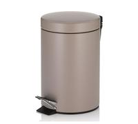 kela Seau à cosmétique brun 3l, poubelle à pédale en métal pour salle de bain, poubelle de salle de bain avec seau intérieur et anse, MONACO, brun cachemire mat