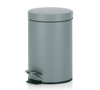 kela Seau à cosmétique gris 3l, poubelle à pédale en métal pour la salle de bain, poubelle de salle de bain avec seau intérieur et anse, MONACO, gris clair mat
